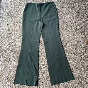 Theory forest green trousers